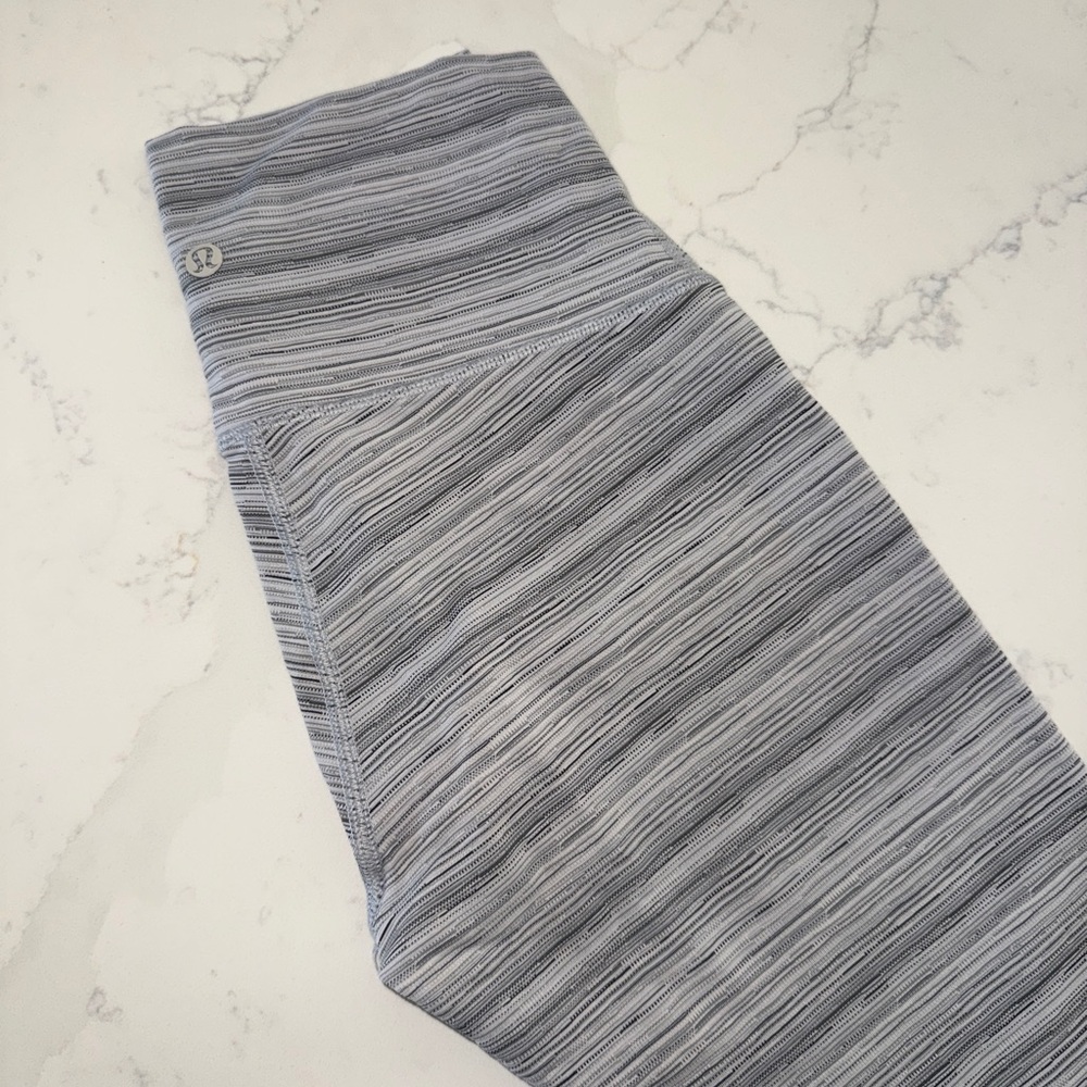 Lululemon Striped Gray Leggings